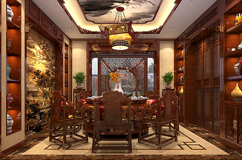 定西温馨雅致的古典中式家庭装修设计效果图